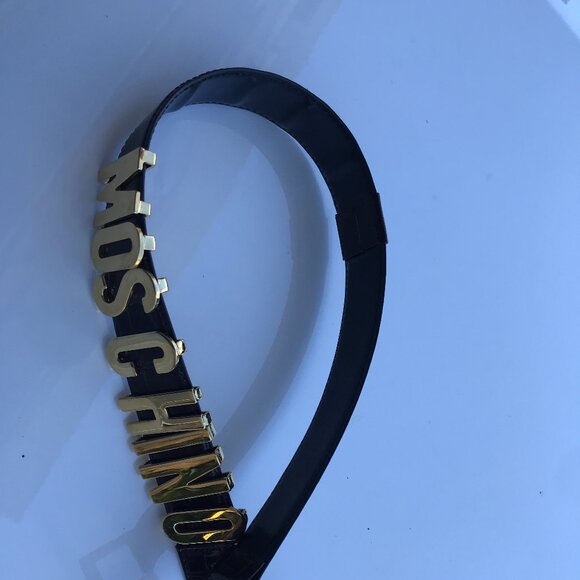 Woman belt, burgundy and brass. New. Small main image 5